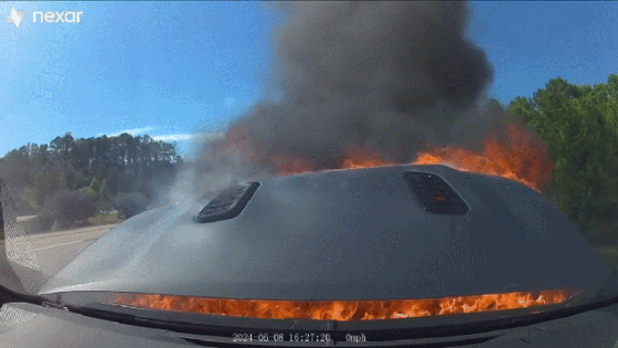 Watch From Inside A GR Corolla As It Bursts Into Flames – MASHAHER