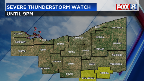 Severe thunderstorm watch in parts of NE Ohio – MASHAHER