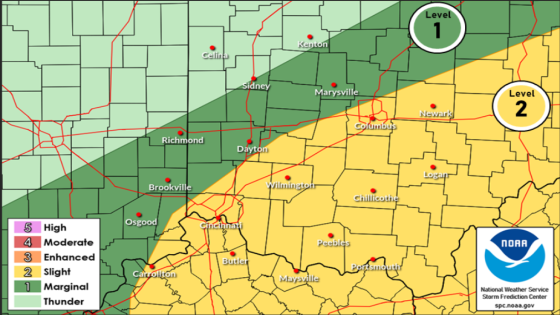 Thunderstorms possible in central Ohio Wednesday afternoon, evening – MASHAHER