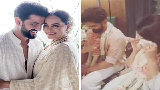 Sonakshi Sinha tears up during her wedding ceremony with Zaheer Iqbal, video goes viral; watch : Bollywood News – MASHAHER