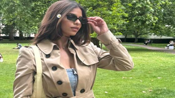 Suhana Khan sets style trends in denim dress and trench coat combo, captivates fans with effortless elegance : Bollywood News – MASHAHER