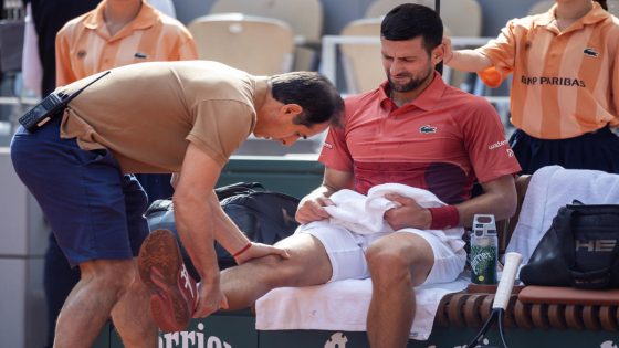 Novak Djokovic to have surgery on torn meniscus and could miss Wimbledon, per report – MASHAHER