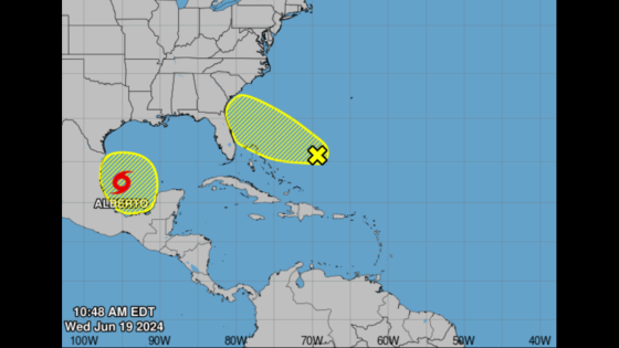 The year’s first named storm has formed in the Gulf of Mexico: Tropical Storm Alberto – MASHAHER