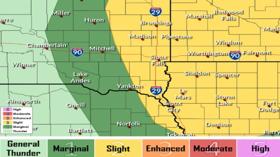 Eastern South Dakota under slight risk for severe weather Wednesday afternoon, NWS says – MASHAHER