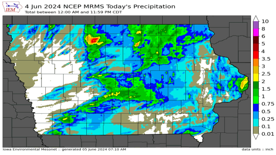 How much rain did Iowa get last night? Some places saw more than 3 inches. – MASHAHER