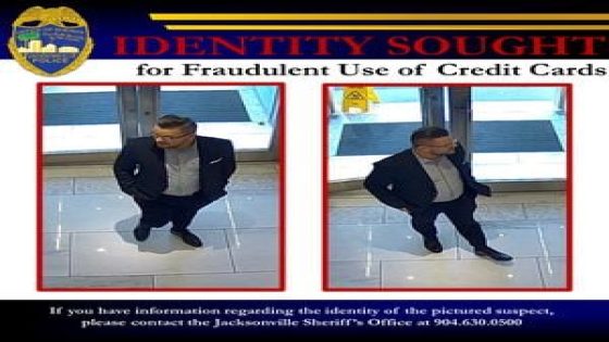 Jacksonville Sheriff’s Office searching for suspect in $24,000 fraudulent use of a credit card – MASHAHER