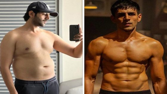 Chandu Champion: Kartik Aaryan shares photo of dropping his body fat percentage from 39% to 7% in just 14 months: “From being an insomniac to turning into a fitness enthusiast” 39 : Bollywood News – MASHAHER