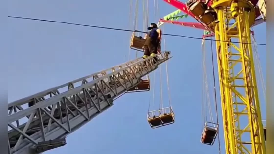 WATCH: Russian amusement park ride malfunctions, trapping a dozen people 50 feet in the air – MASHAHER