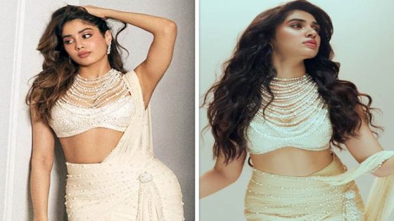 FASHION FACE-OFF: Janhvi Kapoor or Krithi Shetty – who aced the white pearl embroidered saree better? : Bollywood News – MASHAHER