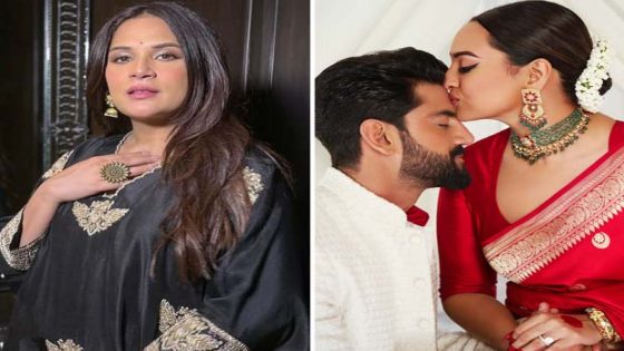 Richa Chadha pens sweet note for Sonakshi Sinha and Zaheer Iqbal: “Buri nazar wale tera muh faltoo” : Bollywood News – MASHAHER