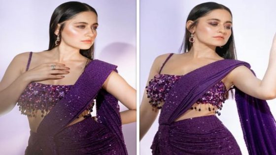 Sanjeeda Shaikh’s purple dhoti-draped sequin saree worth Rs. 25,649 is a wedding season must-have 25649 : Bollywood News – MASHAHER