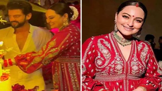 Sonakshi Sinha embraces traditional with modern twist for third wedding look – Anita Dongre zardozi embroidery kurta worth Rs. 2.55 lakh 2 : Bollywood News – MASHAHER