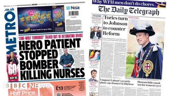 The Papers: 'Hero patient' and 'Tories turn to Johnson' – MASHAHER