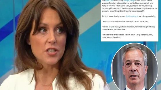 Bev Turner hits out at ‘London-elite snobbery’ as Farage excluded from BBC 1 Leaders debate – MASHAHER