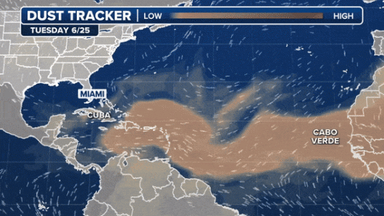 Massive plume of Saharan dust keeps tropics in check for now – MASHAHER