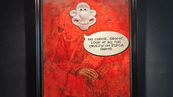 King Charles III portrait vandalized with ‘Wallace and Gromit’ image by animal rights activists – MASHAHER