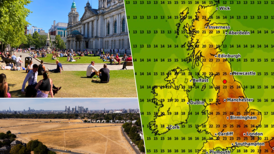 Maps turn red as mercury SOARS to 26C just days after near-freezing cold – MASHAHER