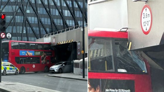 Double-decker roof crushed after it crashes into taxi rank – MASHAHER