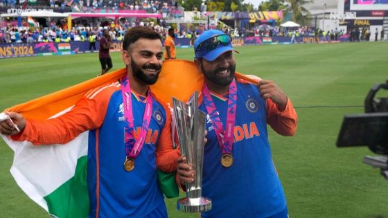 T20 WC: Emotional Rohit celebrates with Virat, Hardik – MASHAHER