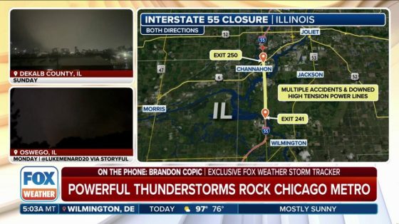 Storm chaser recounts 'very chaotic' scene on Illinois' I-55 after a storm toppled power lines across interstate – MASHAHER