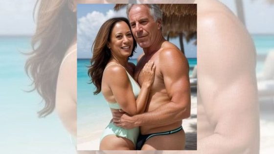 Photo of Kamala Harris and Jeffrey Epstein Embracing on Beach is Fake – MASHAHER