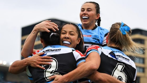 Sharks defeat Cowboys, match report, 14-0, Round 1, Try July celebration, Cassie Staples, Tiana Penitani, Kirra Dibb – MASHAHER