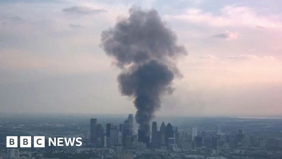 Spire collapses as fire engulfs historic Texas church – MASHAHER