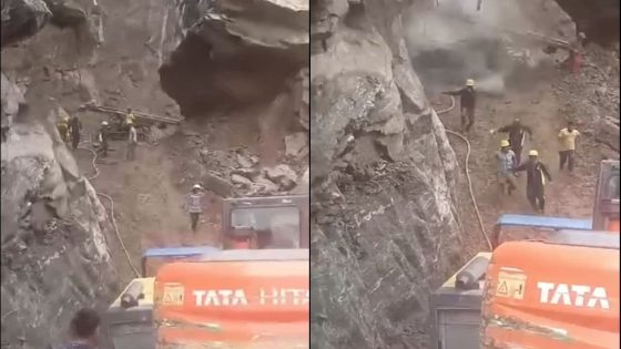 On Camera, Narrow Escape For Workers Clearing Badrinath Highway – MASHAHER