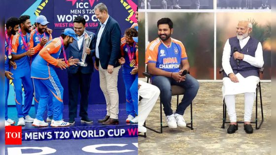 ‘Wo nirtya jo hota hai jab tum trophy lene ja rahe the’: PM Narendra Modi’s hilarious query for Rohit leaves Team India in splits | Cricket News – MASHAHER