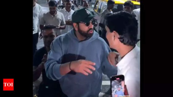 ‘Sir ek photo dedo na’: Rohit Sharma mobbed by fans at airport. Watch | Cricket News – MASHAHER