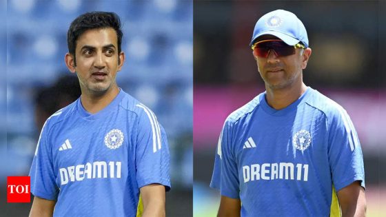 ‘Passing on the baton with class and grace’: Rahul Dravid’s heartfelt message to new head coach Gautam Gambhir – Watch | Cricket News – MASHAHER