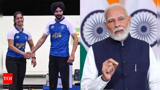 ‘India is incredibly delighted’: PM Modi congratulates Manu Bhaker and Sarabjot Singh on Paris Olympic bronze | Paris Olympics 2024 News – MASHAHER