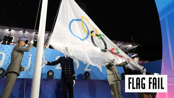 Olympic flag raised upside down during opening ceremony – MASHAHER