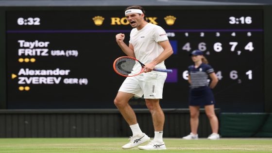 Wimbledon: Taylor Fritz rallies from 2 sets down to upset Alexander Zverev; Danielle Collins upset by Barbora Krejcikova – MASHAHER