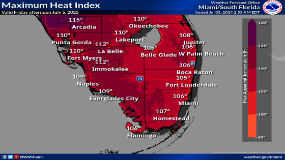 Heat advisory issued for Palm Beach County as ‘feels like’ temperatures could soar to 110 – MASHAHER