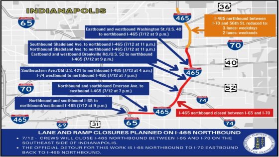 I-465 ramp closures coming … again. Here’s what to expect in the days ahead – MASHAHER