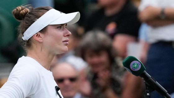 Ukraine’s Elina Svitolina in tears at Wimbledon after missile strike on Kyiv children’s hospital – MASHAHER