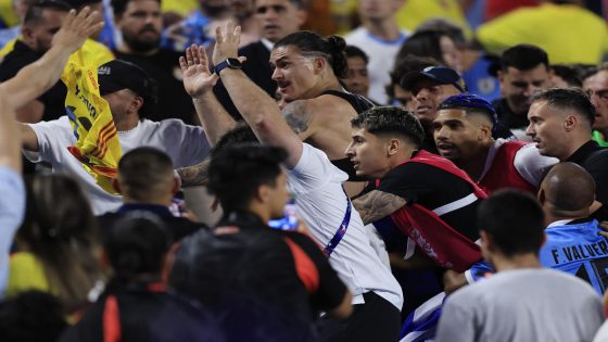 Copa América: Uruguay players, including Darwin Núñez, enter stands to fight fans after loss to Colombia – MASHAHER