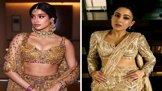 From Janhvi Kapoor to Sara Ali Khan: 5 jaw dropping golden glam moments at the Ambani-Merchant wedding 5 : Bollywood News – MASHAHER