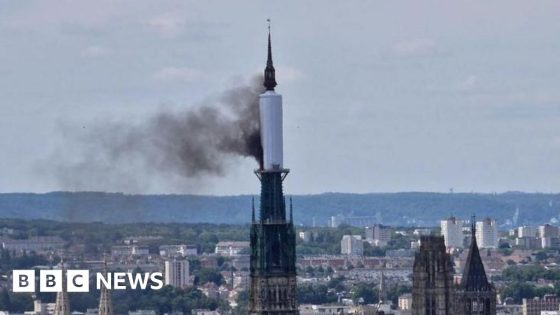 Rouen cathedral evacuated after spire blaze – MASHAHER