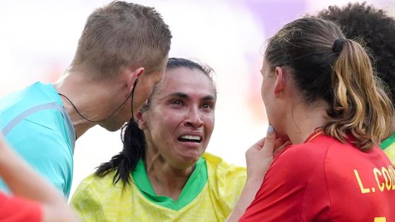 Brazil great Marta goes off in tears after red card – MASHAHER