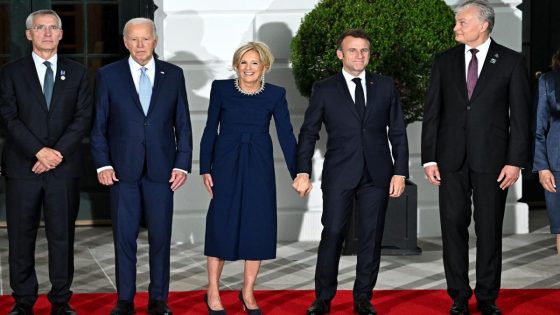 Macron and Jill Biden hold hands in affectionate display ahead of Nato summit – MASHAHER