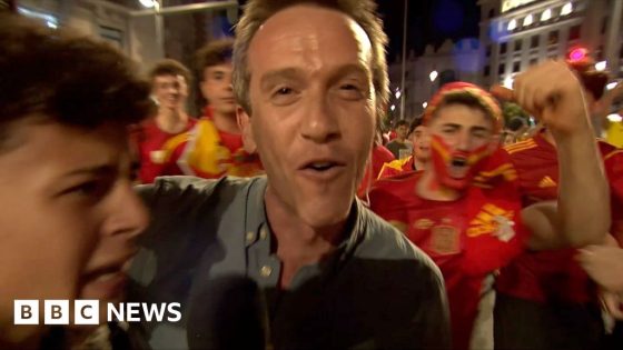 Watch: Ecstatic Spain fans surround BBC reporter in Madrid – MASHAHER