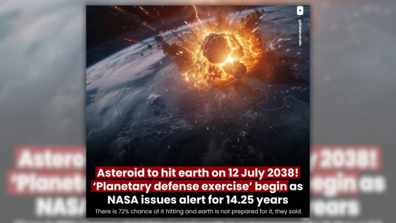 Posts Claim NASA Warned of a 72% Chance Asteroid Will Hit Earth in 2038. NASA Begs To Differ – MASHAHER