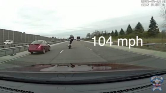 Man Stands On Motorcycle Seat While Going 104 MPH – MASHAHER