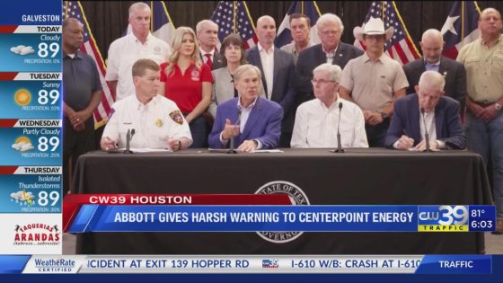 TX. Gov. Abbott gives harsh warning to CenterPoint Energy – MASHAHER