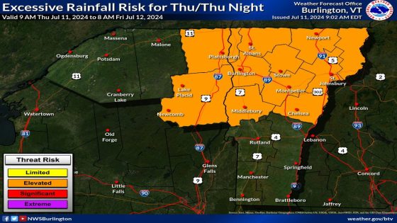 Heavy rainfall hammers Vermont, leading to road closures and flooding – MASHAHER