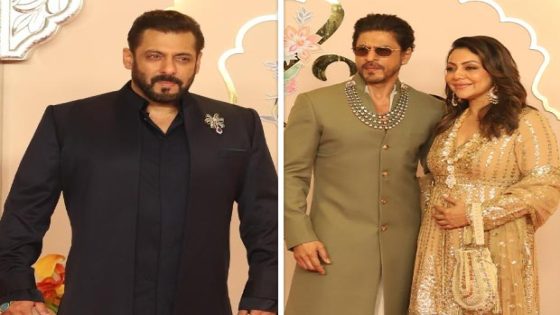 Anant Ambani – Radhika Merchant wedding: Salman Khan and Shah Rukh Khan recreate the iconic dance of ‘Bhangra Pa Le’ from their film Karan Arjun : Bollywood News – MASHAHER