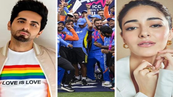 India Celebrates Historic World Cup Win: Bollywood stars Ayushmann Khurrana and Ananya Panday share their joyous occasion : Bollywood News – MASHAHER