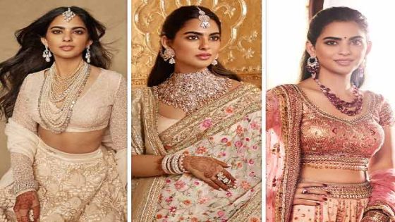 Isha Ambani looks glamourous during Anant Ambani and Radhika Merchant’s wedding festivities: From Sabyasachi, Manish Malhotra to Tarun Tahiliani, Anuradha Vakil : Bollywood News – MASHAHER